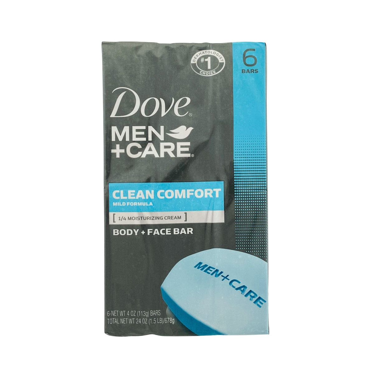 Dove Men+Care Deep Clean Body & Face Bar Soap 2-4 Oz Bars