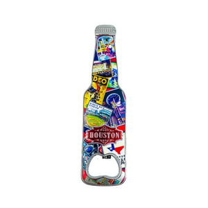 Houston Bottle Metal Magnet with Opener