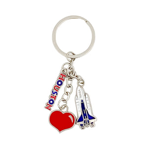 Houston Shuttle Heart Keychain