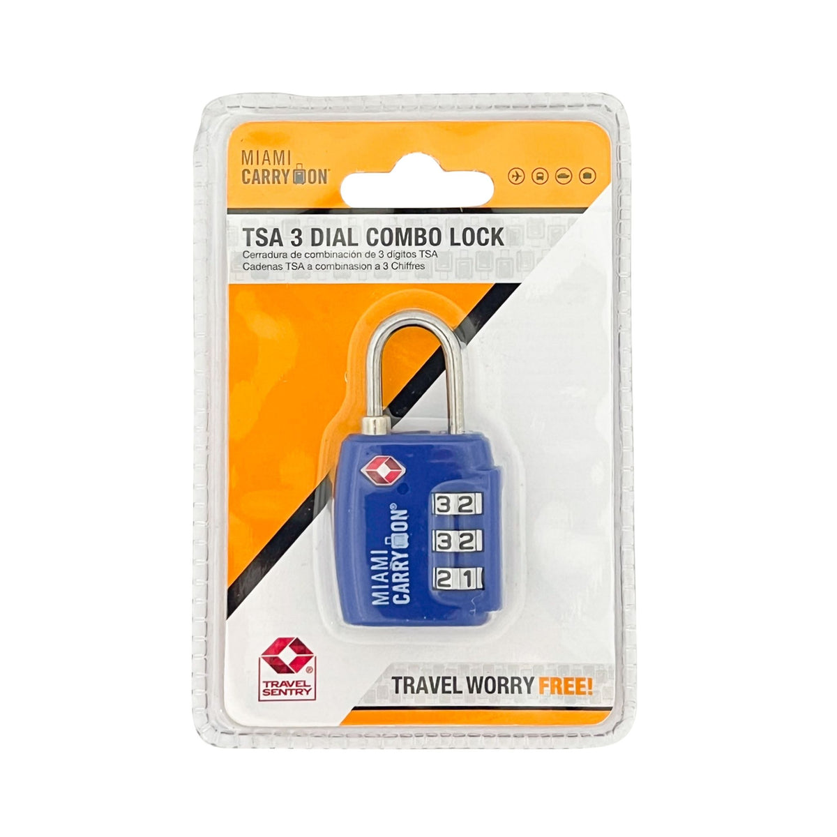 Miami Carry On TSA 3 Dial Combo Lock