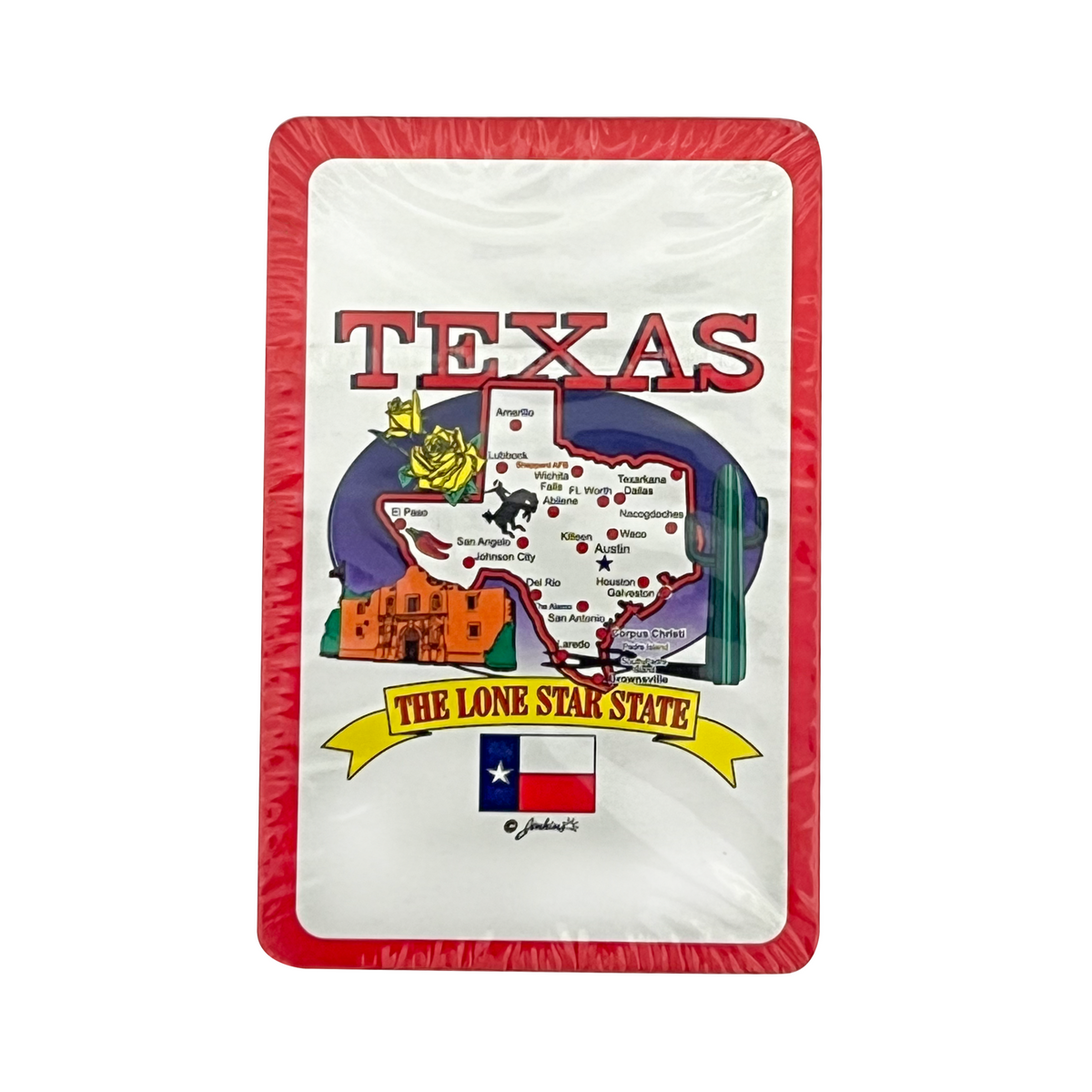 Texas Lone Star State Map Souvenir Playing Cards