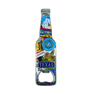 Texas Bottle Metal Magnet with Opener