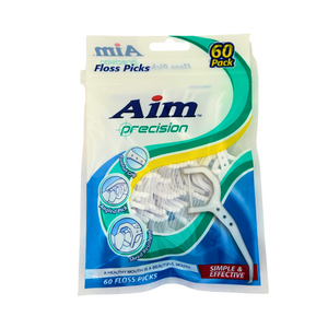 One unit of Aim Precision Floss Picks 60 pcs