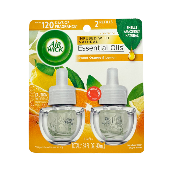 Air Wick Scented Oil Air Freshener 2 Refills - Sweet Orange & Lemon