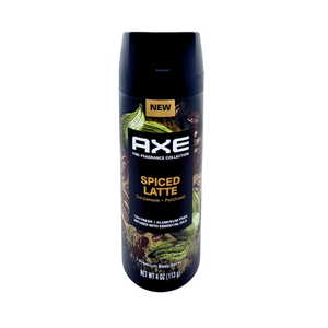 One unit of Axe Fine Fragrance Spiced Latte Cardamom + Patchouli Deodorant Body Spray Aluminum Free 72hr Fresh 4 oz