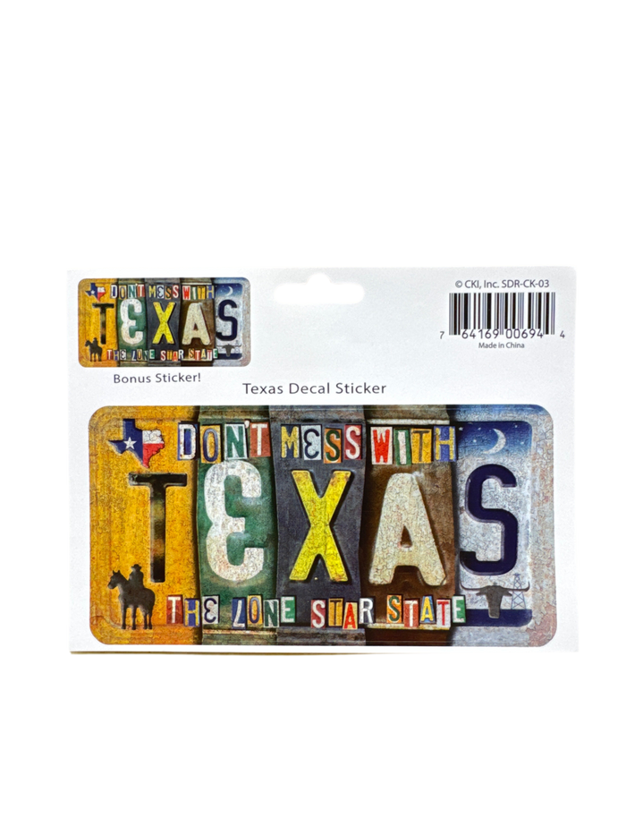 Texas License Plate Sticker Decal - 1 pc