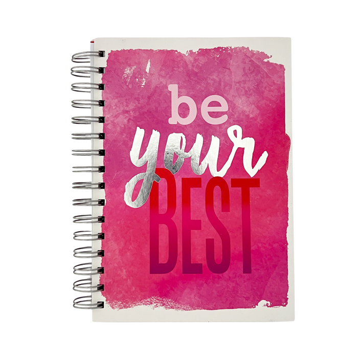 Be Your Best Spiral Journal 8.5" Pink - 100-Sheet