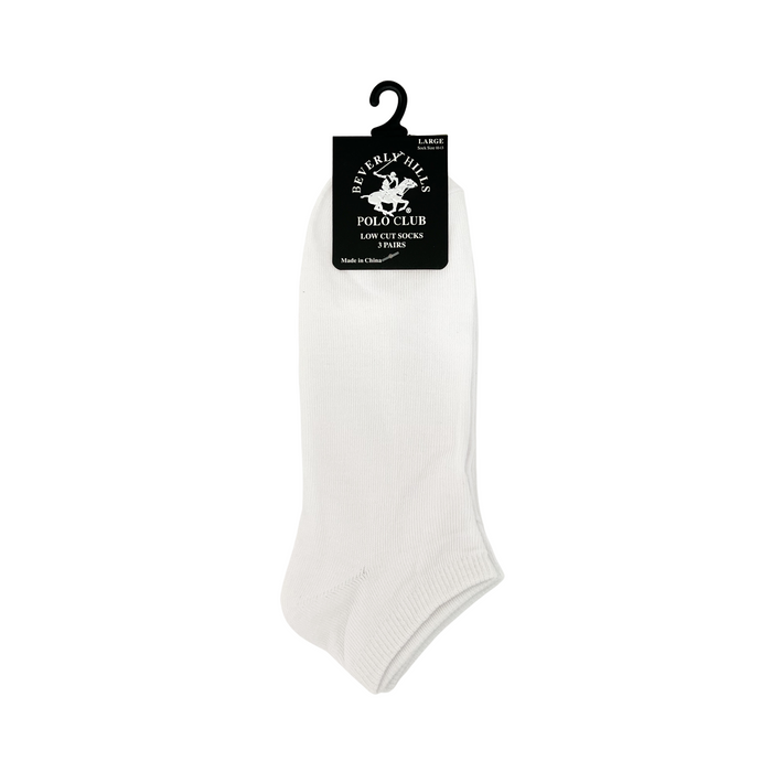 Beverly Hills Polo Club Low Cut Socks 3 pairs - White