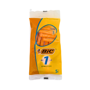 One unit of Bic Sensitive Single Blade Razor 5 pc