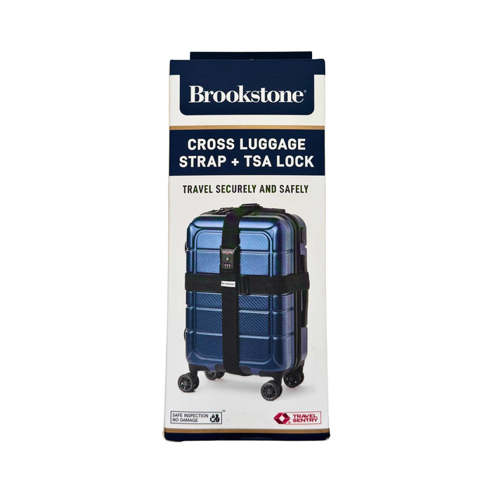 Brookstone Cross Luggage Strap + TSA Lock