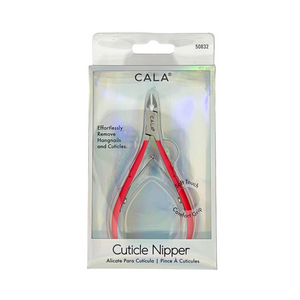 One unit of Cala Soft Touch Comfort Grip Cuticle Nipper - Pink