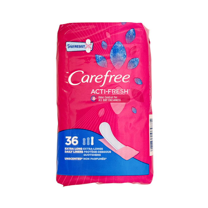Carefree Acti-fresh Extra Long Liners 36 pc