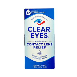 One unit of Clear Eyes Contact Lens Relief Lubricant Eye Drops 0.5 fl oz
