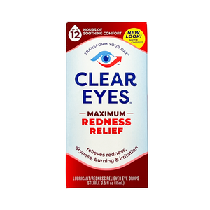 One unit of Clear Eyes Maximum Redness Relief Eye Drops 0.5 fl oz