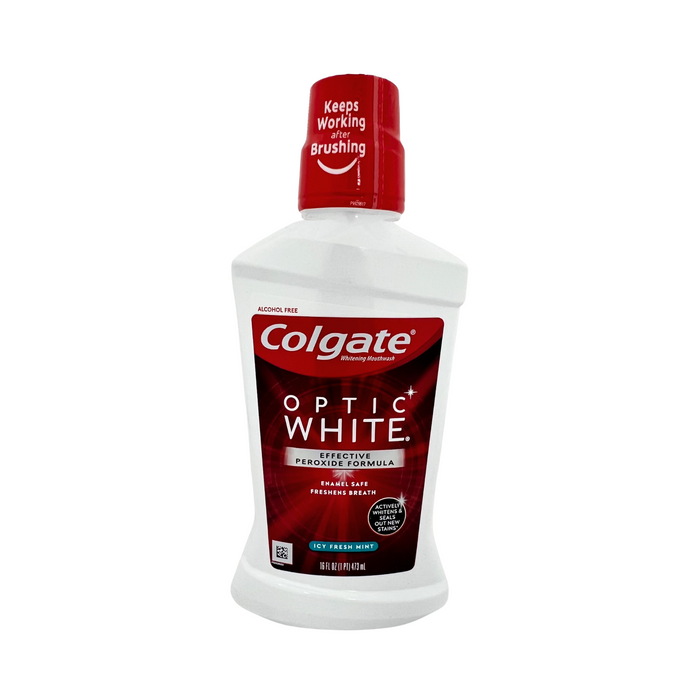 Colgate Optic White Alcohol Free Icy Fresh Mint Mouthwash 16 fl oz