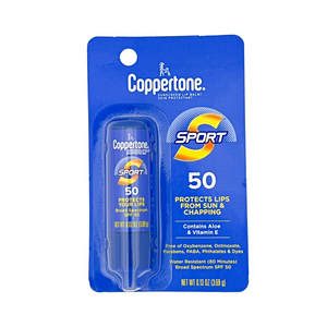 One unit of Coppertone Sport SPF 50 Sunscreen Lip Balm 0.13 oz