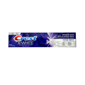 One unit of Crest 3D White Vivid Mint Ultra Toothpaste 5.2 oz