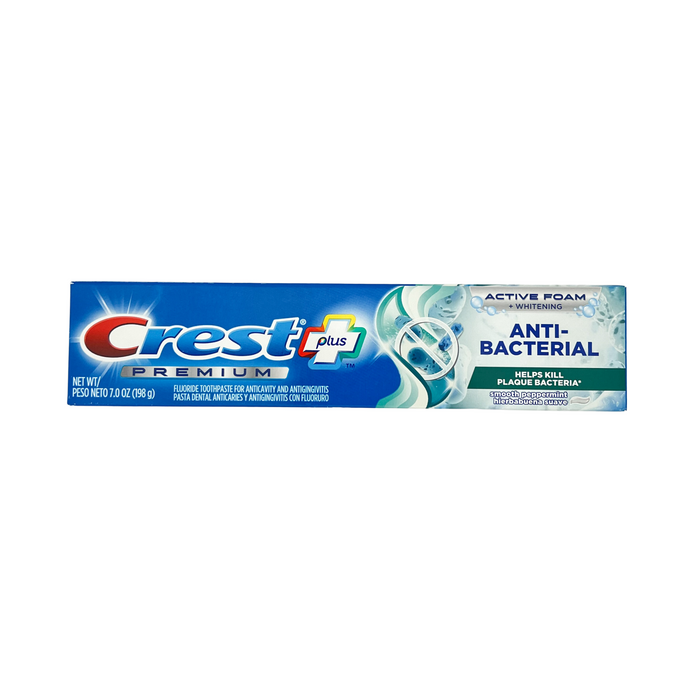 Crest Premium Plus Anti-bacterial Smooth Peppermint Toothpaste 7 oz