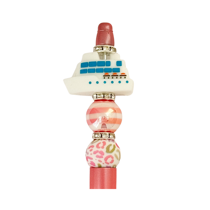 Cruise Ship Bead Pen - Coral Pink