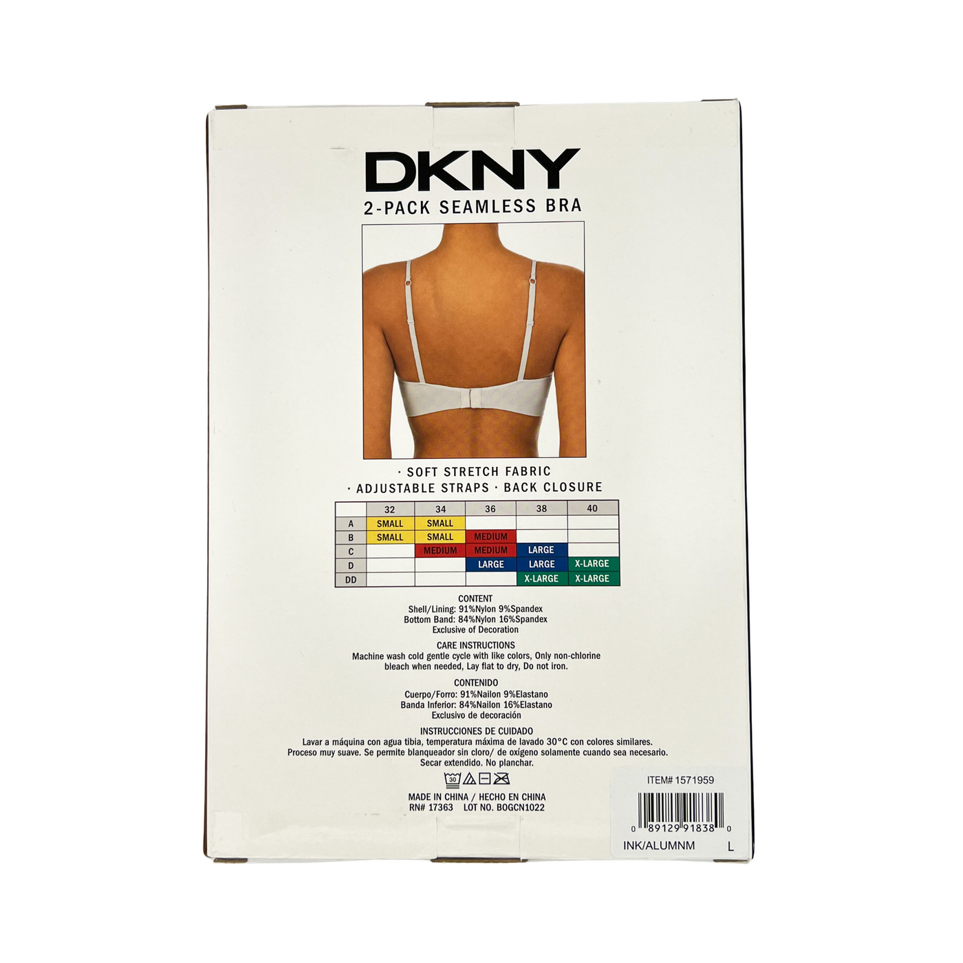 DKNY Seamless Bra 2pk - Small
