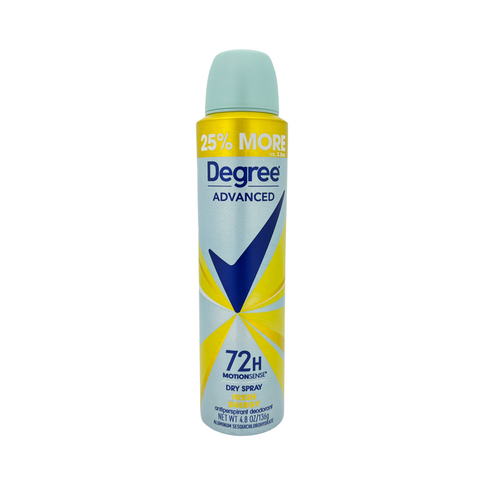 Degree Advanced Antiperspirant Deodorant Dry Spray Fresh Energy 4.8 oz