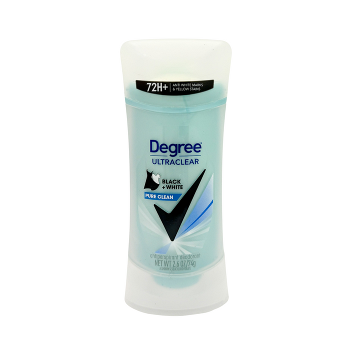 Degree Ultra Clear 72 H Antiperspirant Deodorant Pure Clean 2.6 oz