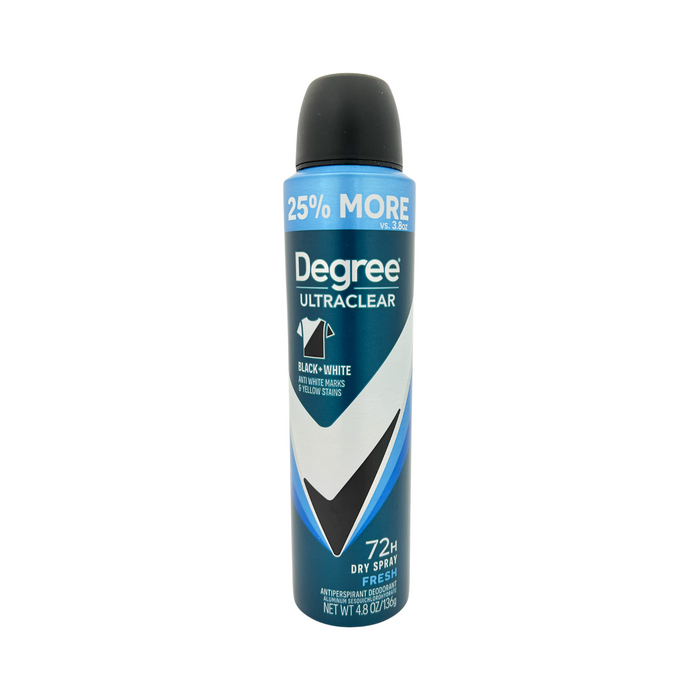 Degree Ultraclear Black + White Antiperspirant Deodorant Men Dry Spray Fresh 4.8 oz