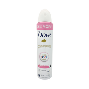 One unit of Dove Advanced Care Antiperspirant Deodorant Dry Spray Clear Finish 4.8 oz