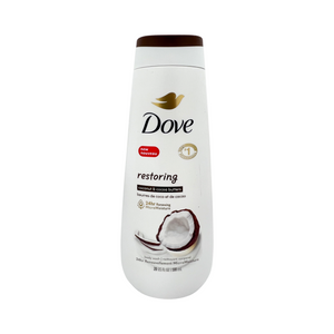 One unit of Dove Restoring Coconut and Cocoa Butters Body Wash 20 oz