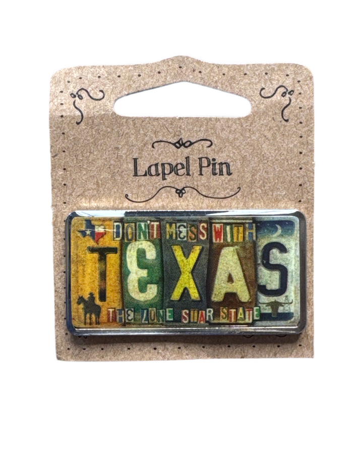 Texas License Plate Hat / Lapel / Souvenir Pin