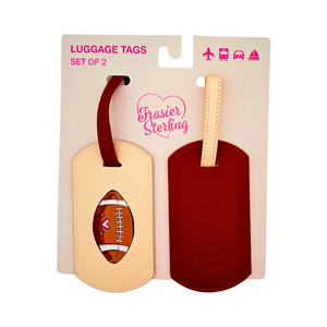 One unit of Frasier Sterling 2 pc Luggage Tags - Football