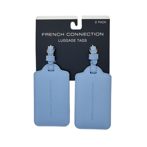 One unit of French Connection 2pk Luggage Tags - Blue