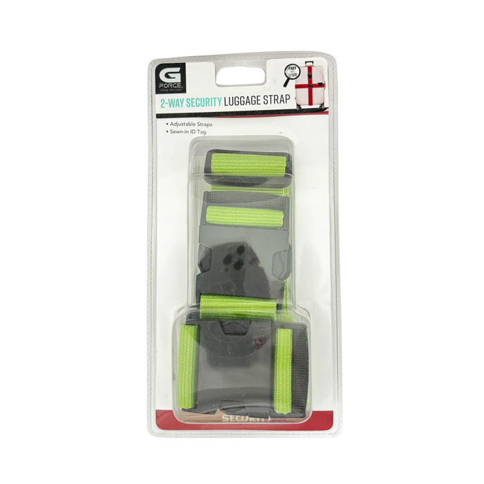 G Force  2-Way Security Luggage Strap 74.8 x 2 in - Green