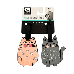 One unit of G Force 2 pc Luggage Tags - Cats