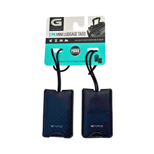 One unit of G Force 2 pc Mini Luggage Tags - 27125 - Black