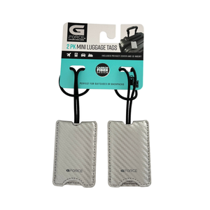 One unit of G Force 2 pc Mini Luggage Tags - Silver