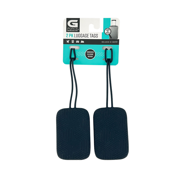 G Force 2 pc Silicone Luggage Tags - Stone