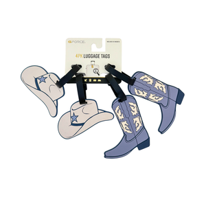 One unit of GForce Cowboy Boots and Hat 4 pc Luggage Tags