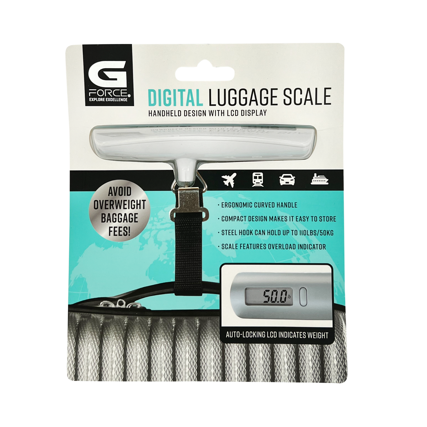 G- Force Digital Hanging Scale - Black