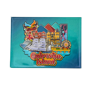 One unit of Galveston Island Flat Magnet 2.5 x 3.5"