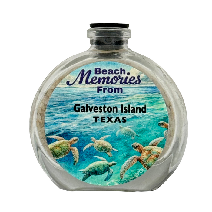 Galveston Island Texas Sand Bottle Magnet