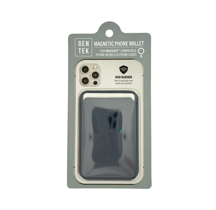 Gen Tek Magnetic Phone Wallet w/RFID Blocker - Navy Blue