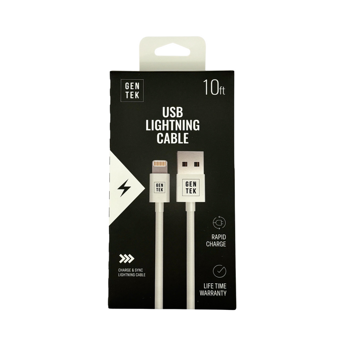 Gen Tek USB to Lightning Charging Cable - 10 Foot