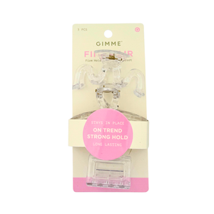 One unit of Gimme Fine Hair Claw Clips - 3 pc - Clear