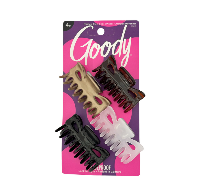 Goody 4ct Medium Claw Clips