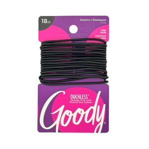One unit of Goody Ouchless Elastics Fine Hair Ties 18 ct - Black