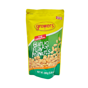 One unit of Growers Garlic Peanuts 9.88 oz