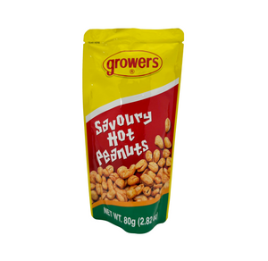 One unit of Growers Savory Hot Peanuts 2.82 oz