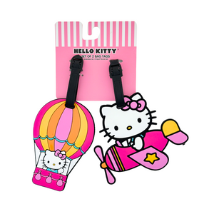 One unit of Hello Kitty 2 pc Luggage Tags - Hot Air Balloon / Plane