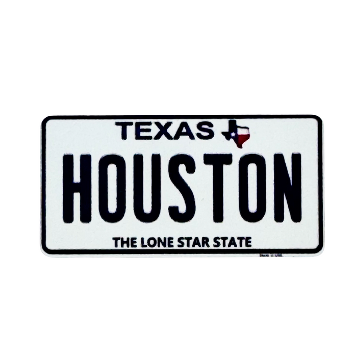 Houston License Plate Souvenir Hat Pin
